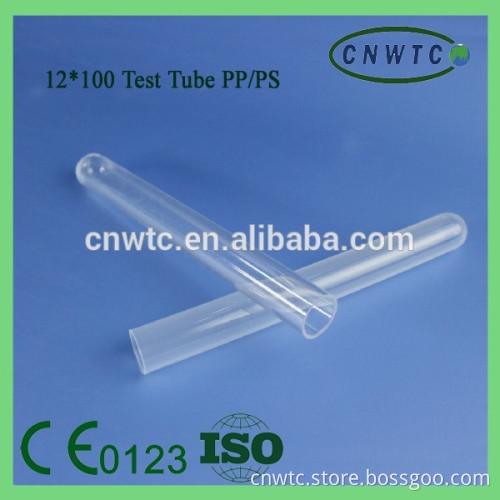 12x100mm plastic test tube